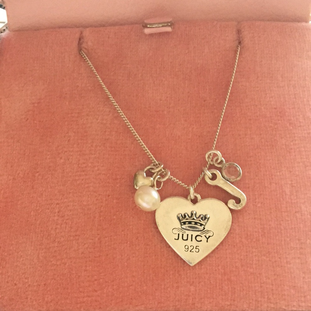 Juicy couture charm necklace sterling silver
